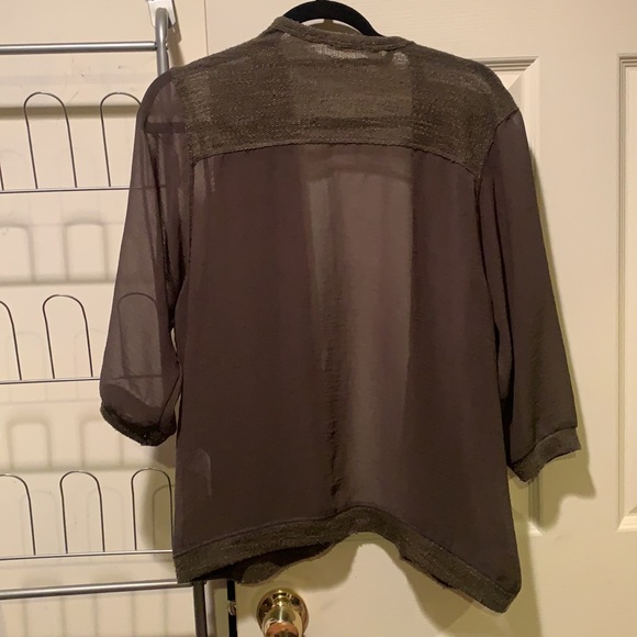 Silence + noise Army green cardigan - Picture 7 of 10